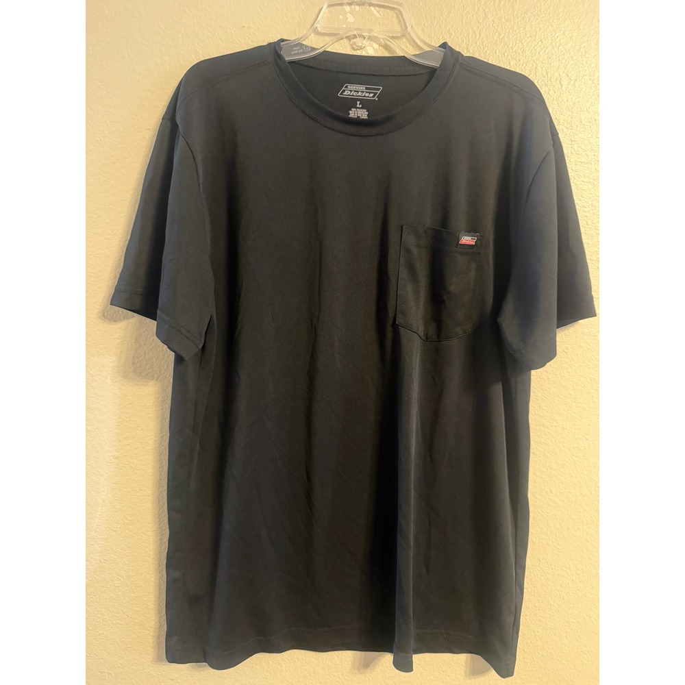Genuine Dickies Mens  Black Performance Pocket T-Shirt Short Sleeve Crew Neck